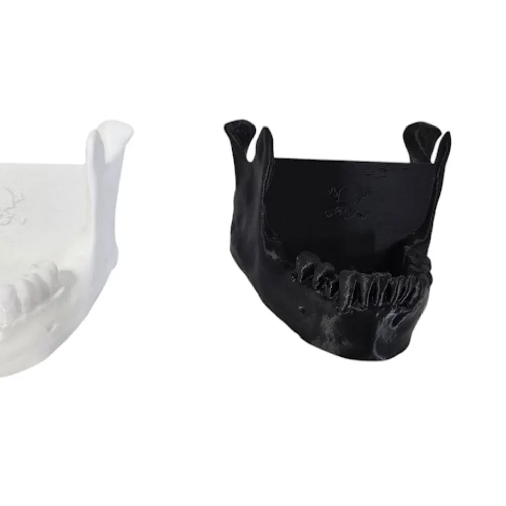 Skull Jaw bone phone and tablet stand. 3D printed jaw bone tablet and phone hold